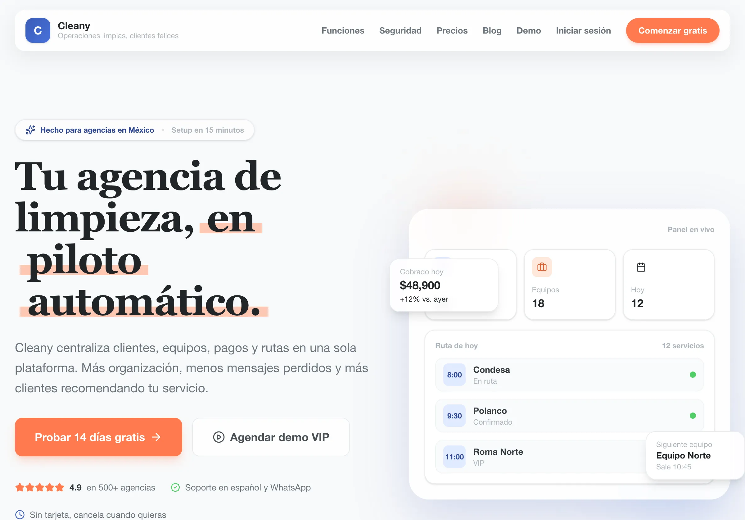 Landing Page — cleany.pro